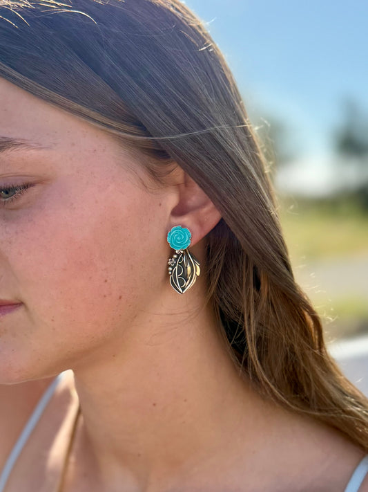 Kingman Turquoise Earring Jackets – Convertible Sterling Silver Earrings