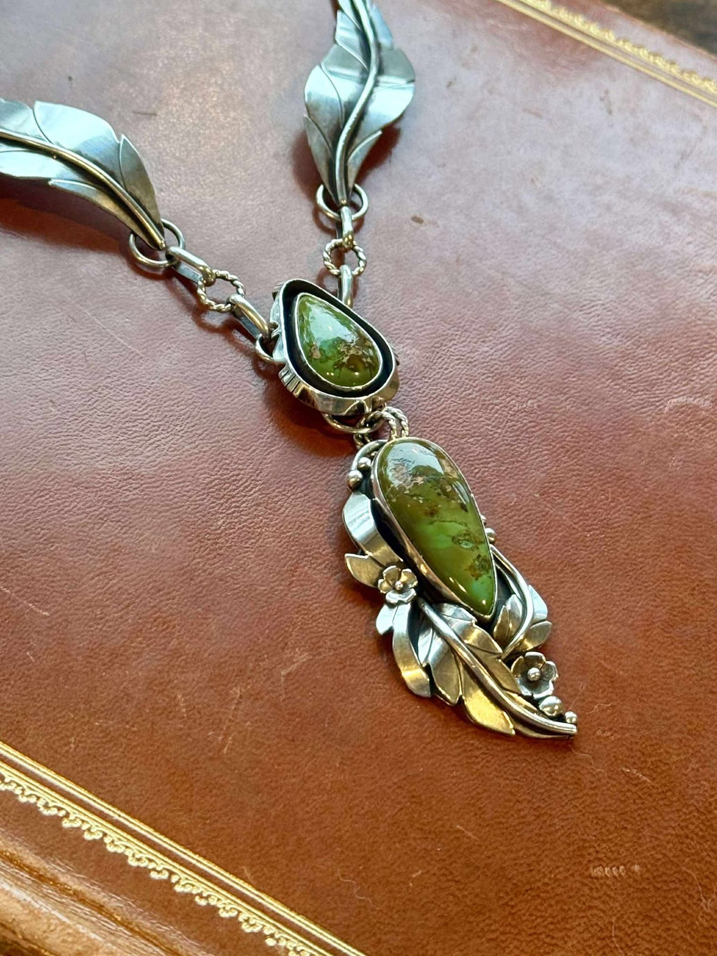 Royston Green Turquoise boho necklace