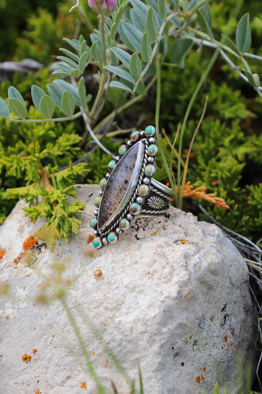 Montana Agate & Kingman Turquoise Statement Ring | Montana Collection