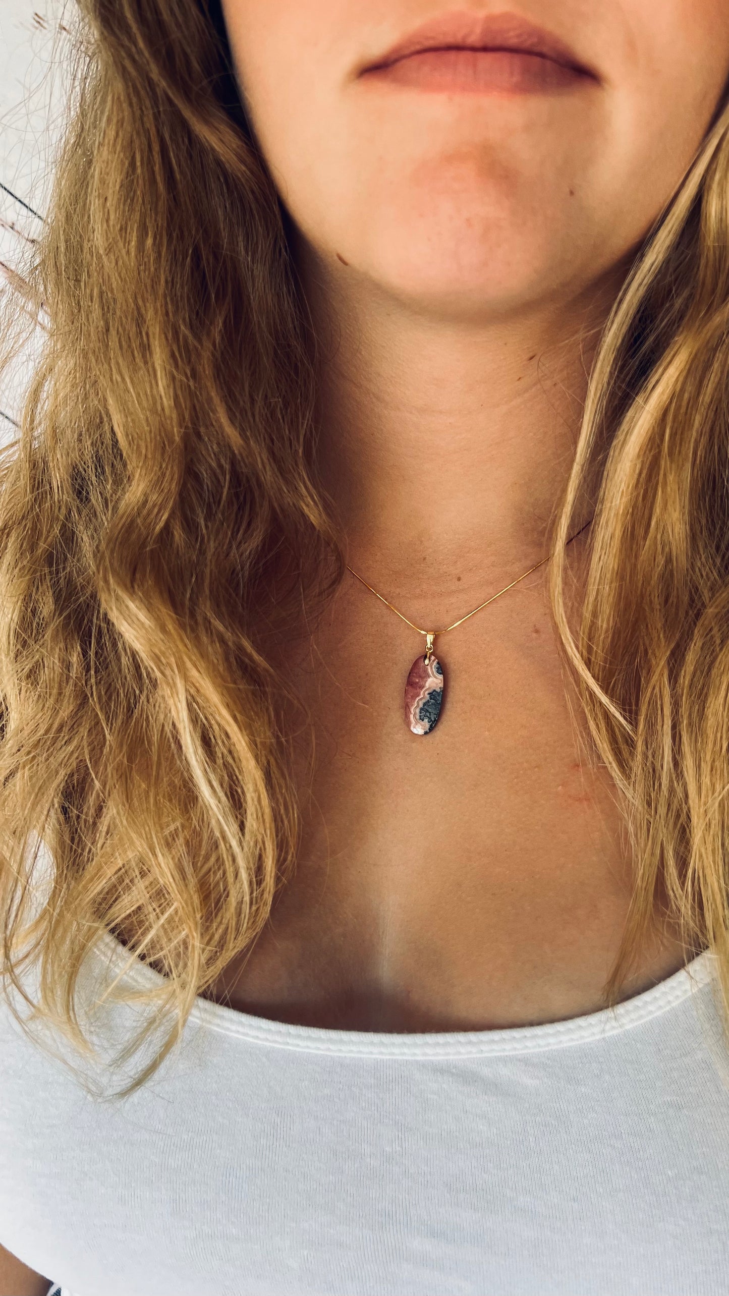 Rhodochrosite Necklace - Sister Best Friend