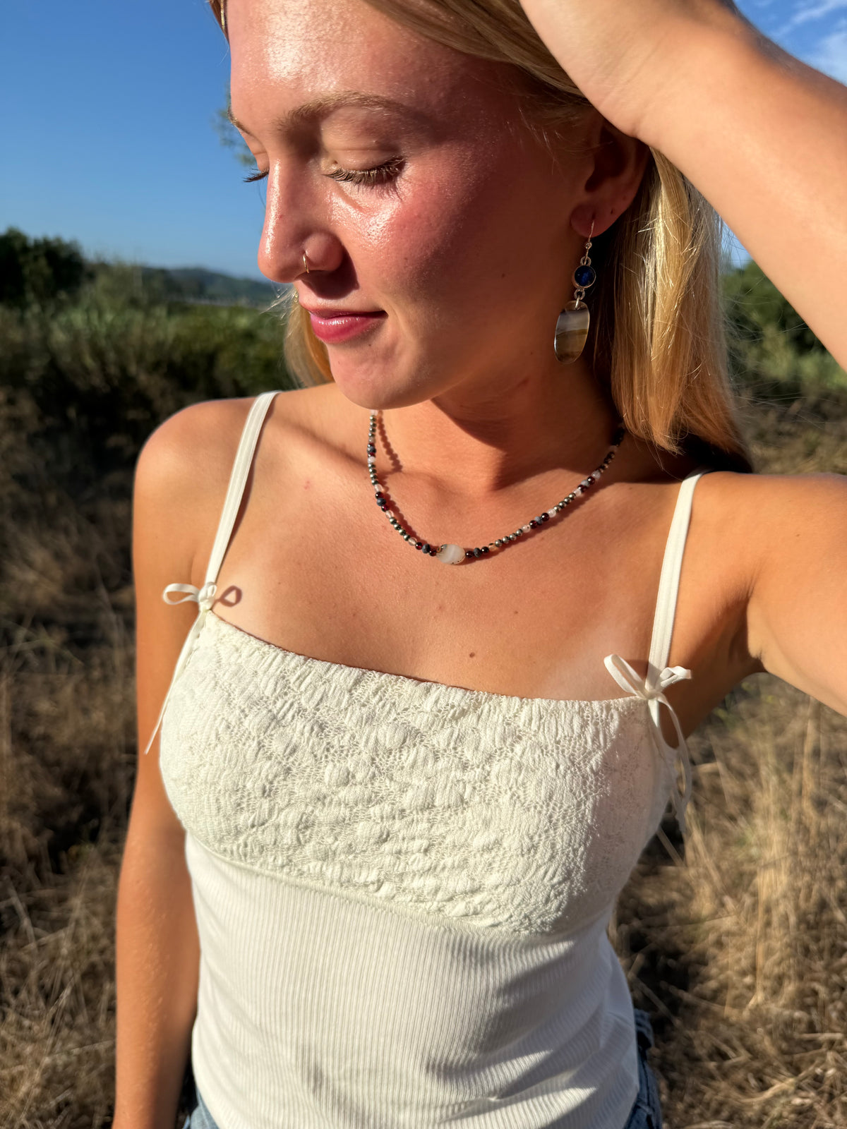 Montana Agate & Lapis Lazuli Sterling Silver Dangle Earrings | Montana Collection