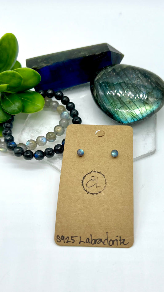 Labradorite Earrings -Transformation, Intuition, Protection, Stress Anxiety Relief