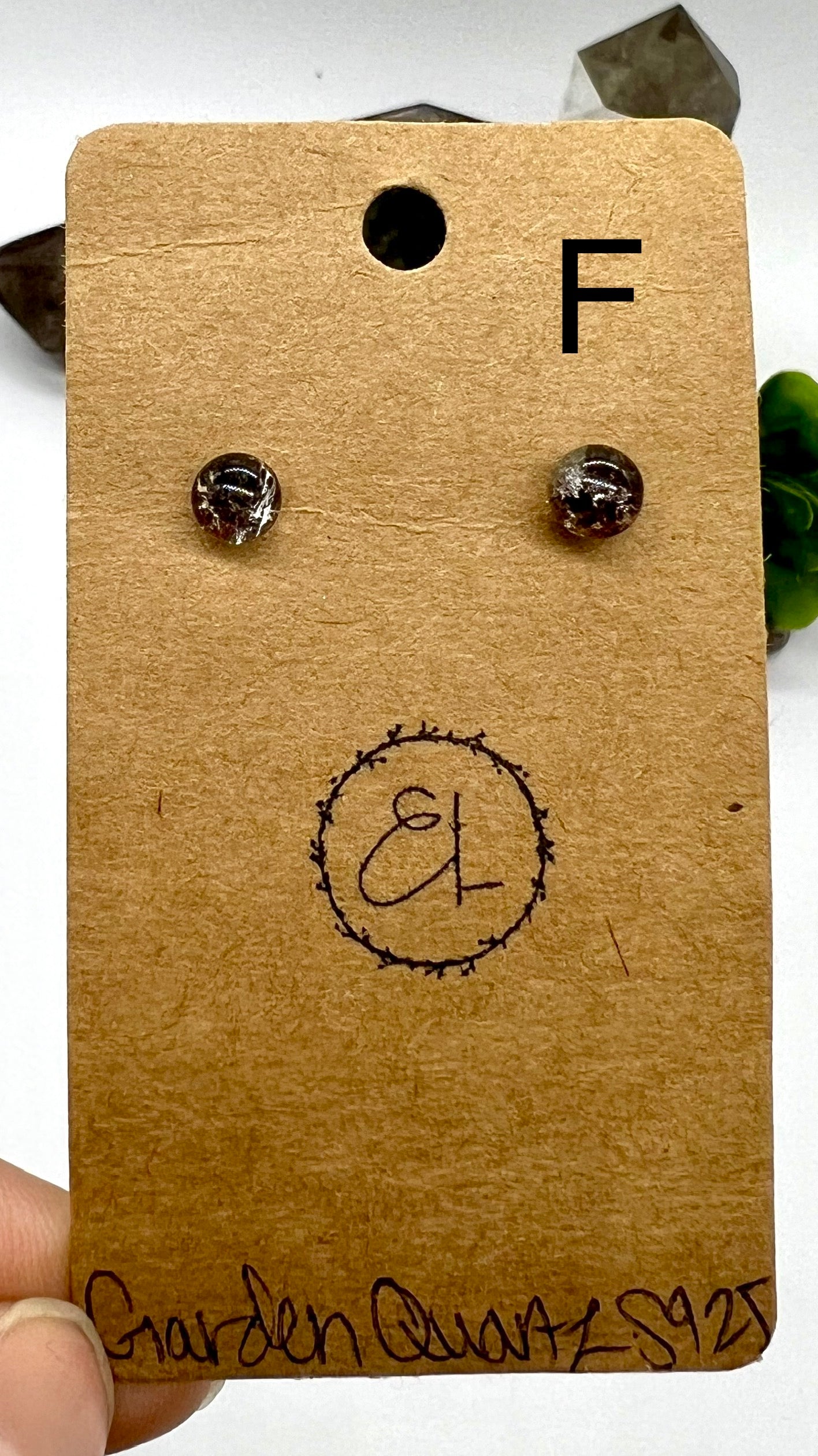 HQ Garden Quartz Earrings - Cleansing, Healing, Energy, Focus, Balance