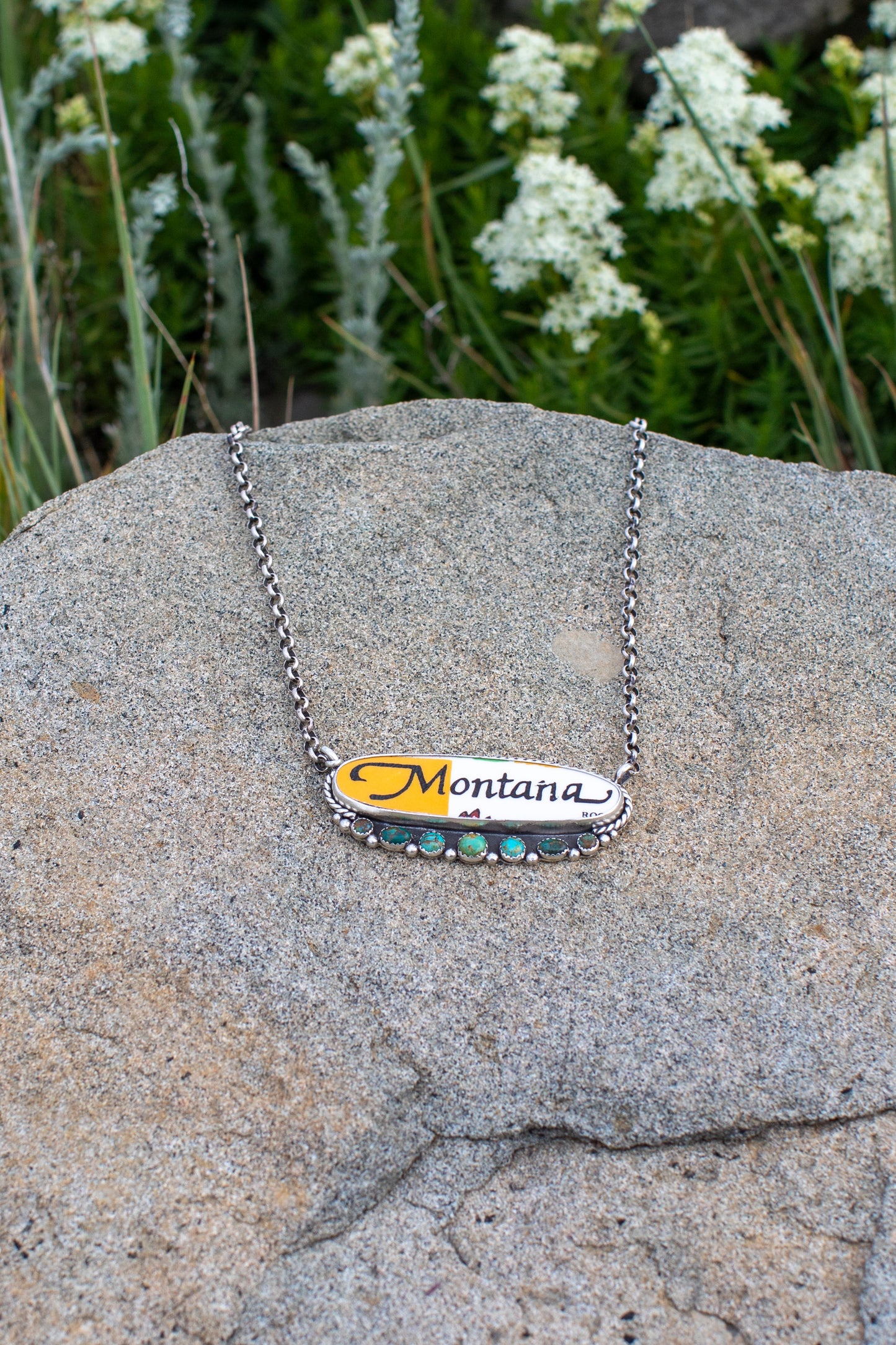 Montana Porcelain Necklace with Kingman Turquoise | Montana Collection