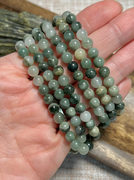 Green Tourmaline Bracelet - Joy, Grounding, Trust, Soothing, Compassion