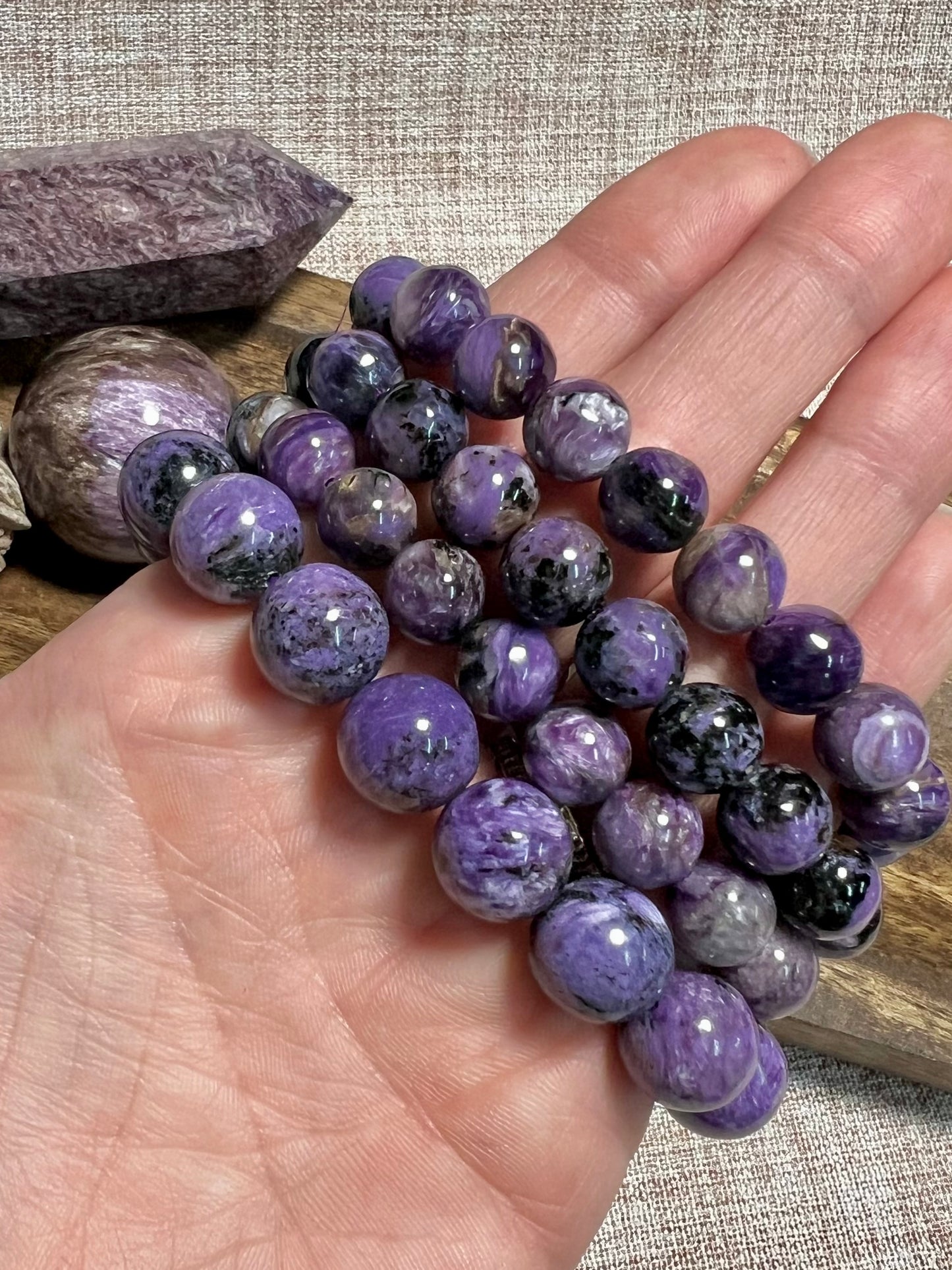 Charoite Bracelet - Intuition, Trust, Stress Relief, Calming