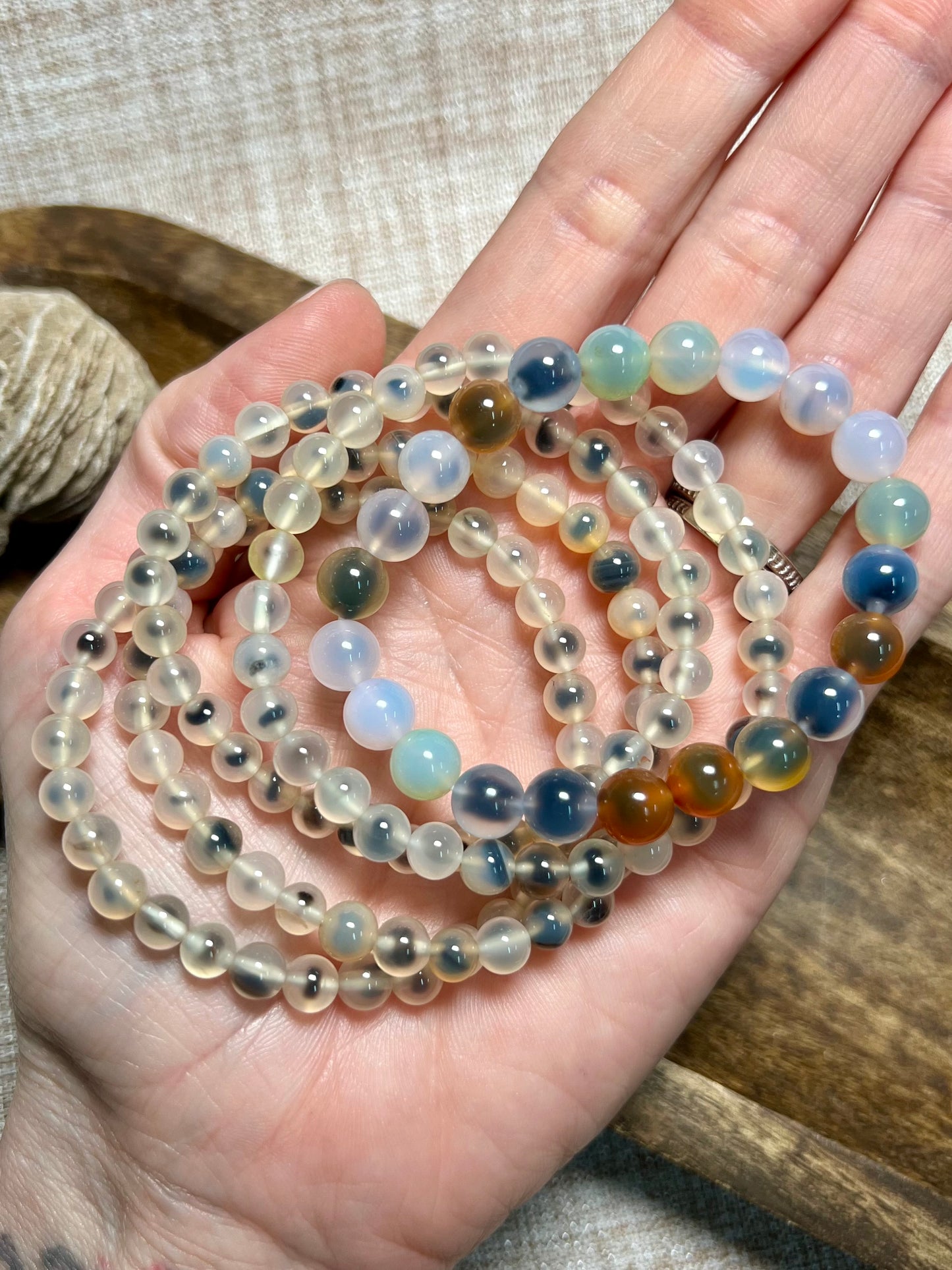 Gobi Candy Heart Agate Bracelet - Protection, Balance, Eliminating Negativity, Concentration