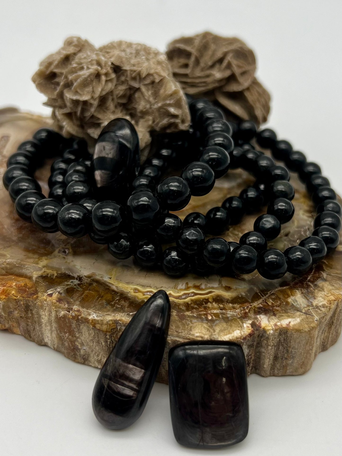 Hypersthene Bracelet - Good Luck, Self Love, Independence, PTSD, Clairvoyance