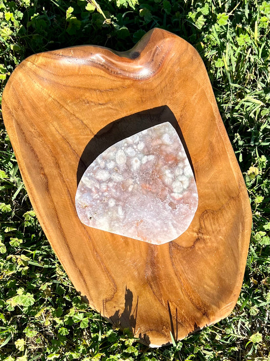 Pink Amethyst Flower Agate Slab/Decor