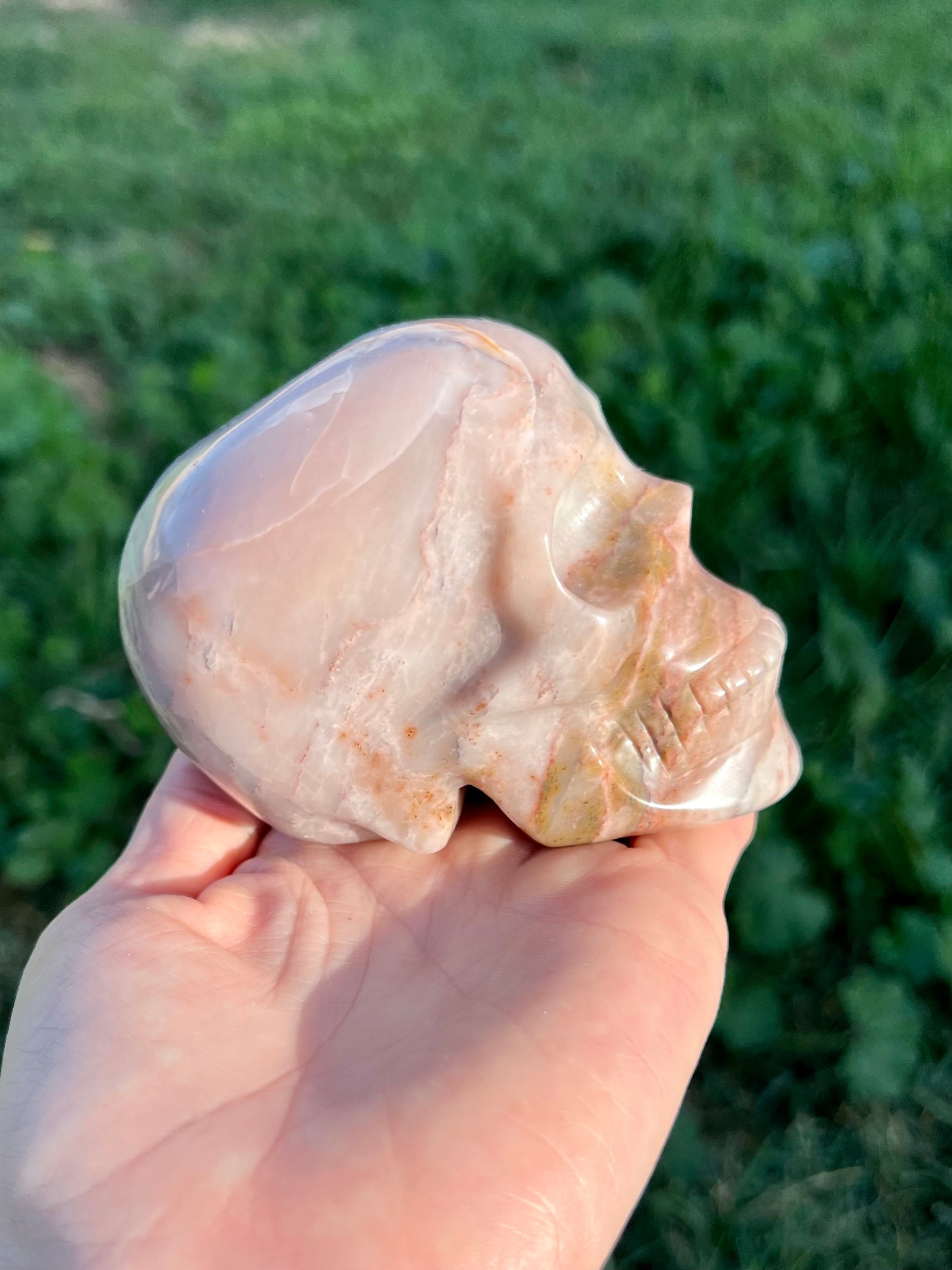 Colorful Jade Skull Large