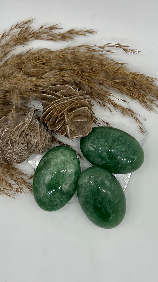 Green Strawberry Quartz Premium Palm Stone