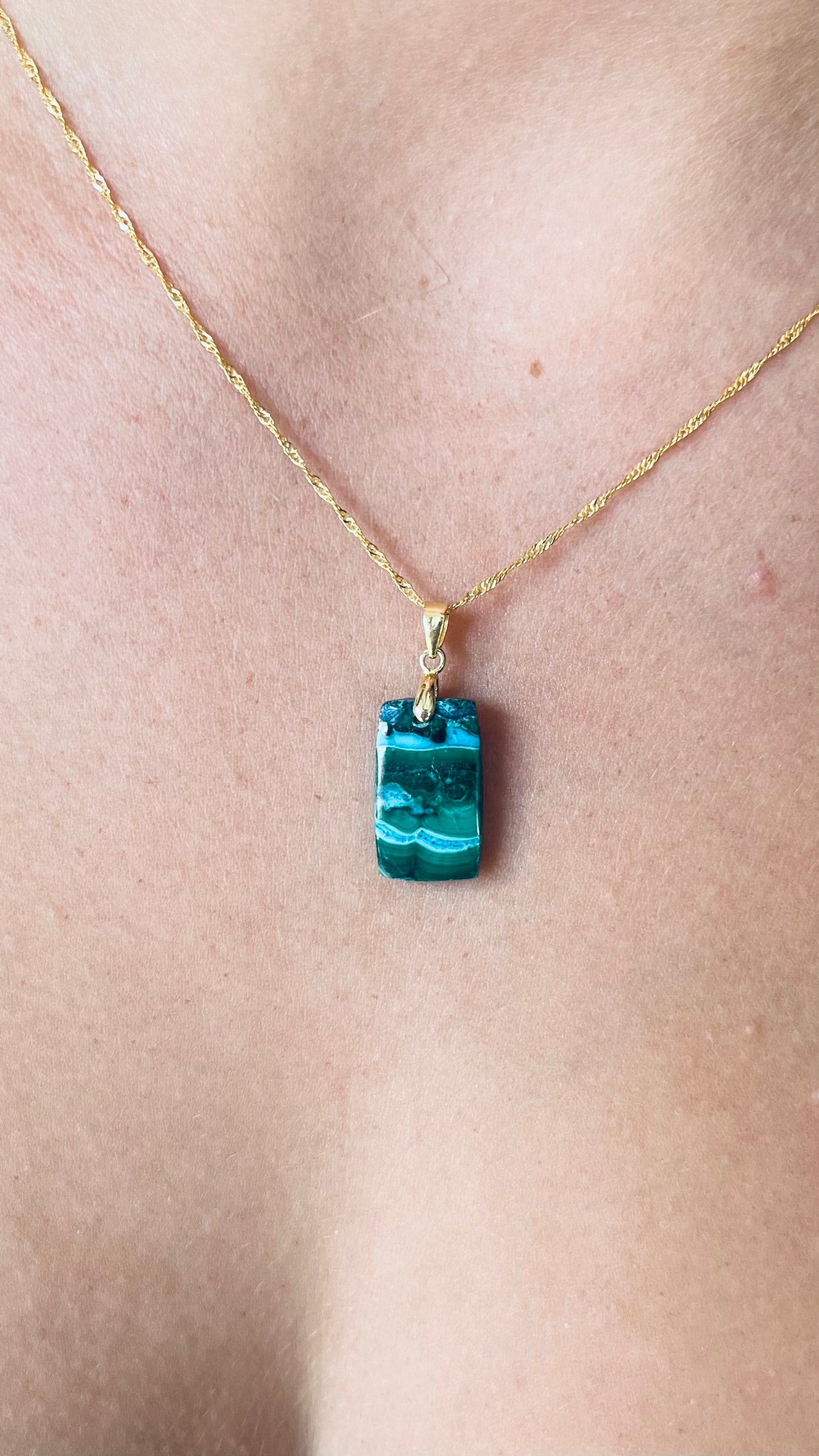 Chrysocolla and Malachite Necklace - Sister Best Friend