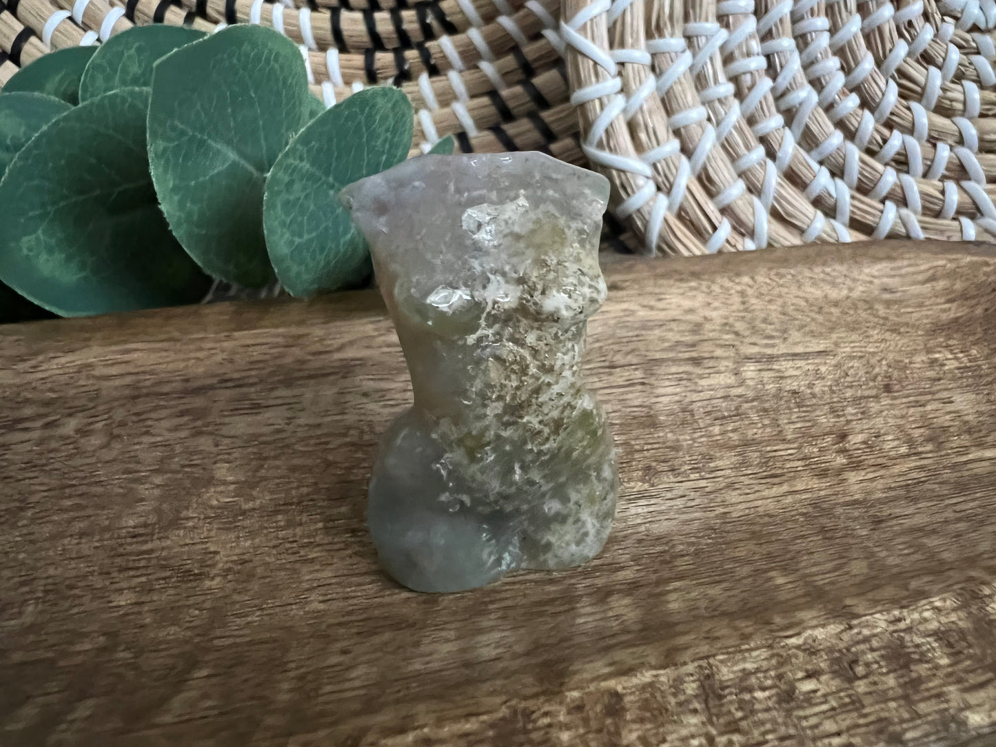 Crazy Lace Agate & Moss Agate Body Carving