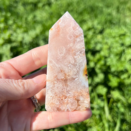 Pink Amethyst Agate Tower