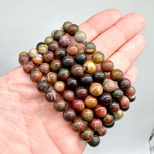 Cherry Creek Jasper Bracelet - Balance, Relaxation, Protection, Grounding, Happiness, Stress