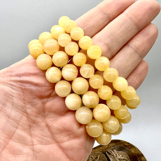 Yellow/Honey Calcite Bracelet - Grounding, Growth, Inspiration, Transformation, Courage