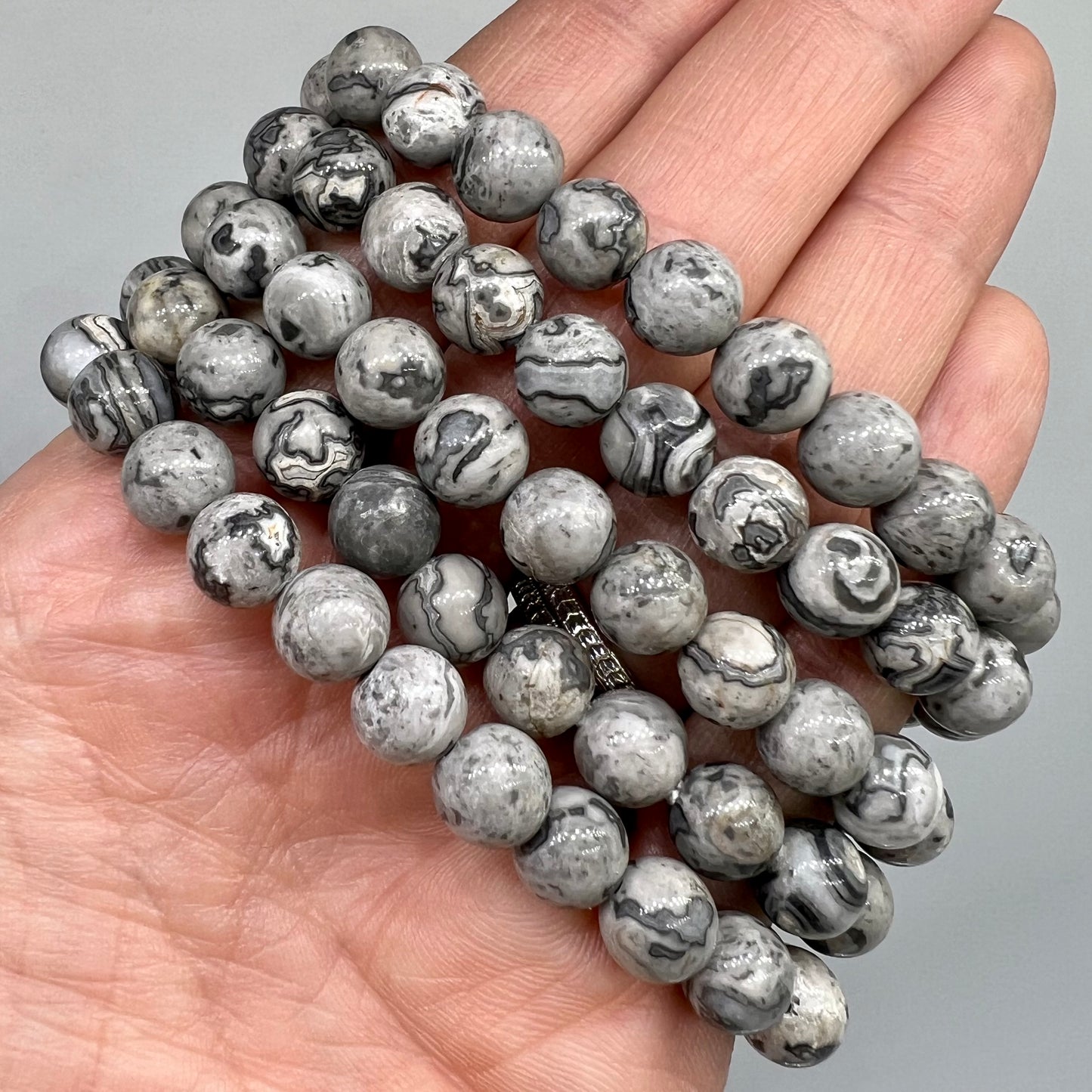 Map Stone Jasper Bracelet - Protection, Calm, Love, Nurture