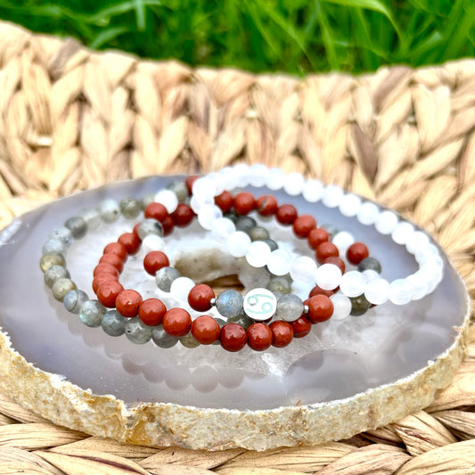 Cancer Zodiac Bracelet - Loyal, Cleansing, Intuition, Memory, Protection, Self-Awareness, Communication