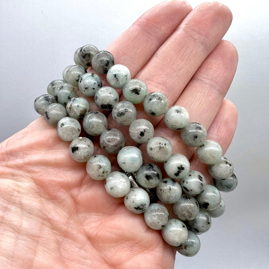 Kiwi Jasper Bracelet - Relax, Tranquility, Releases Negativity, Stress relief
