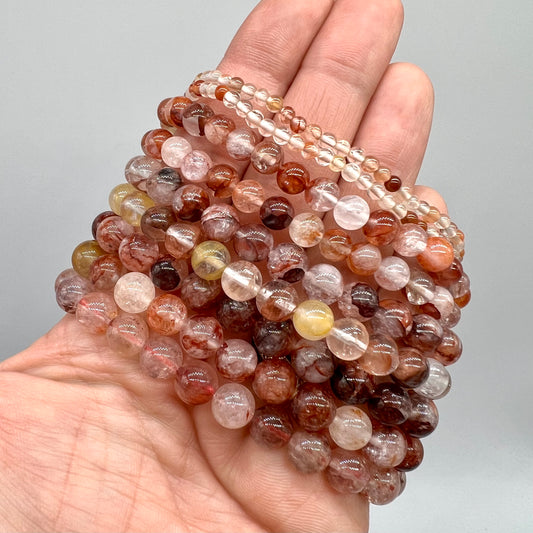 Fire Quartz/Red Hematite Bracelet - Love, Focus, Grounded, Self-Worth, Anxiety