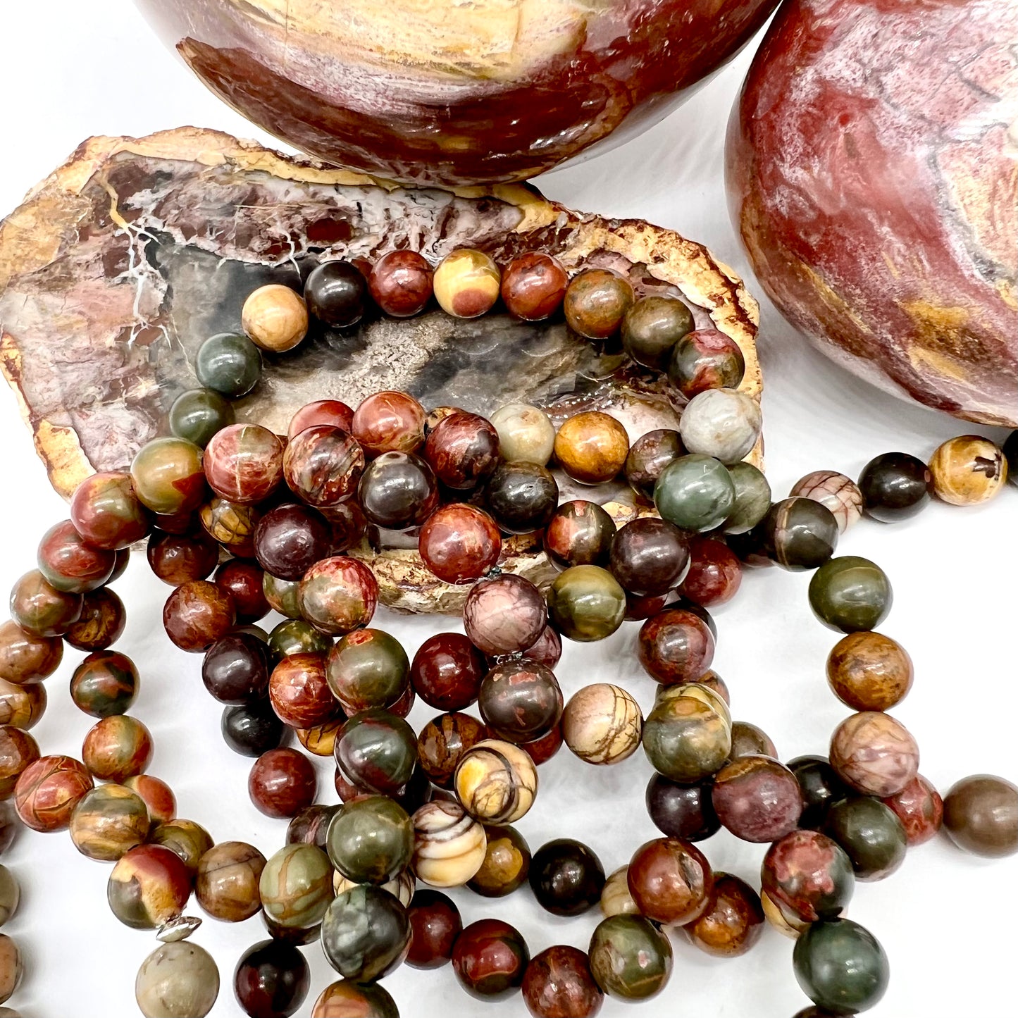 Cherry Creek Jasper Bracelet - Balance, Relaxation, Protection, Grounding, Happiness, Stress