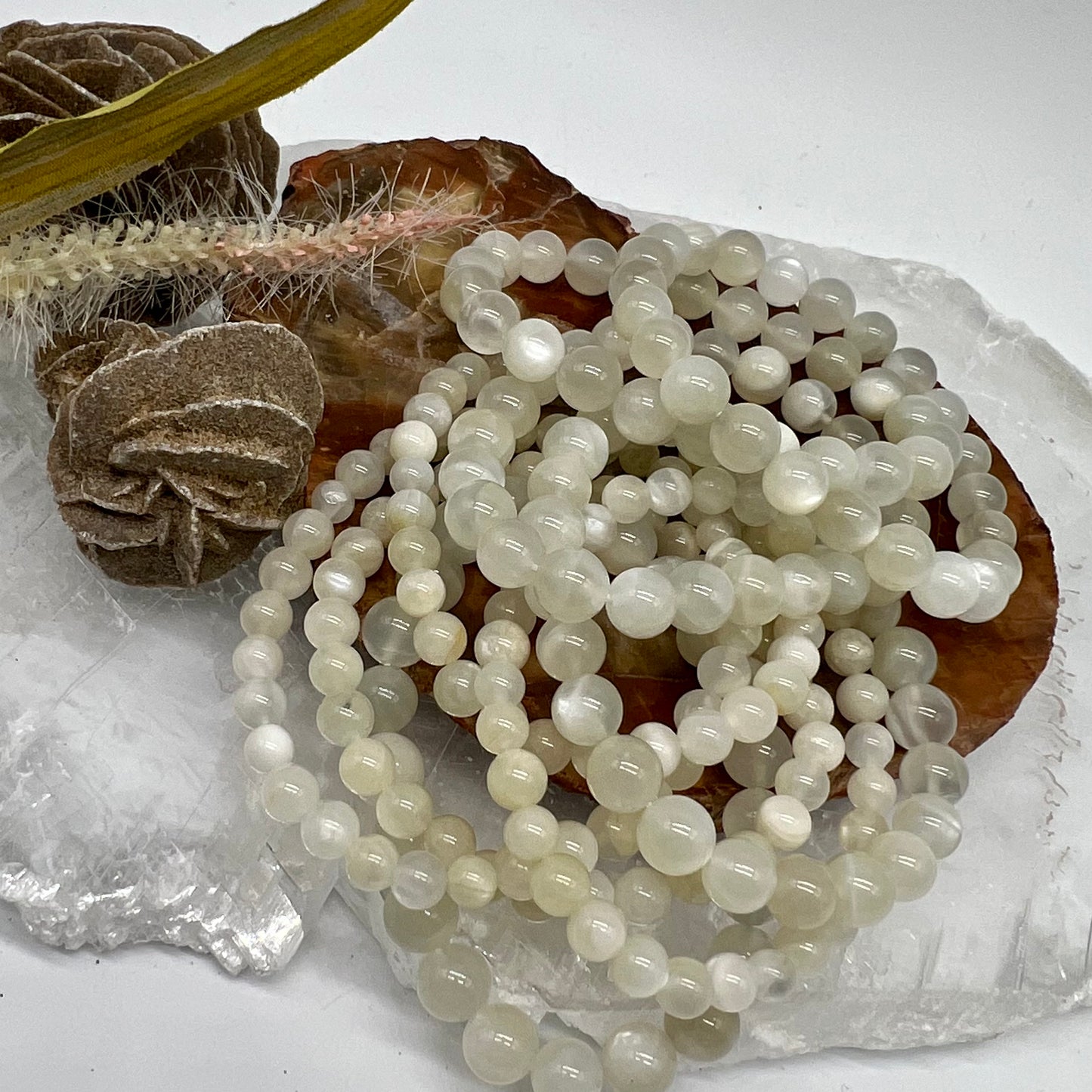 White Moonstone Bracelet - New Beginnings, Strength, Growth, Opportunities