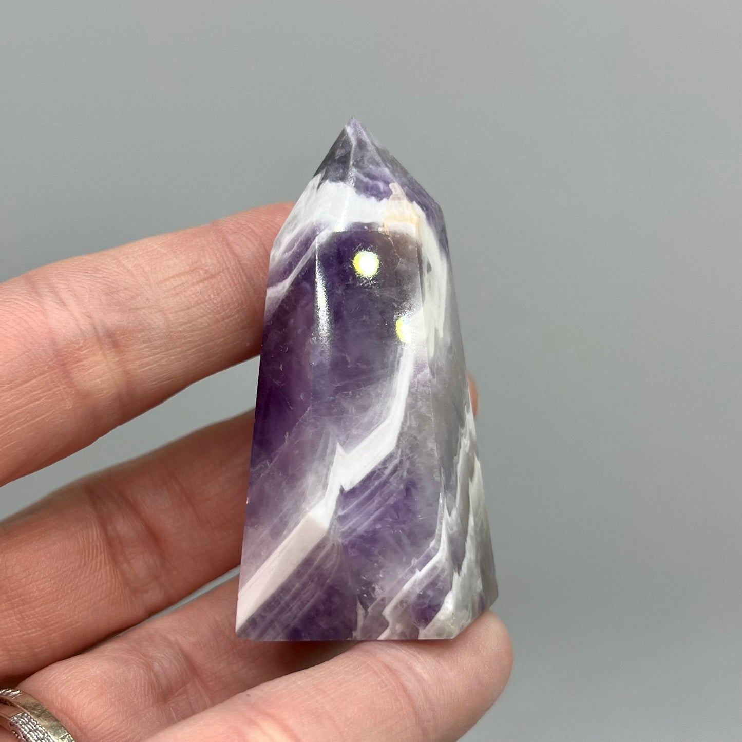 Dream/Chevron Amethyst Sphere & Point Set