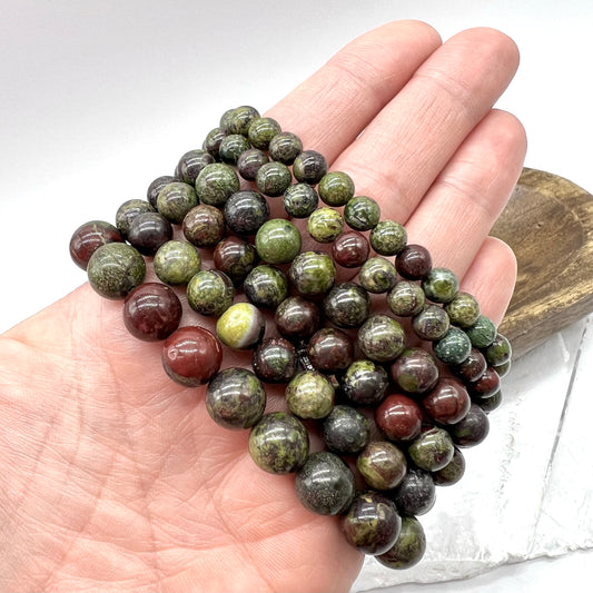Dragon Bloodstone Bracelet - Courage, Creativity, Balance, Fertility