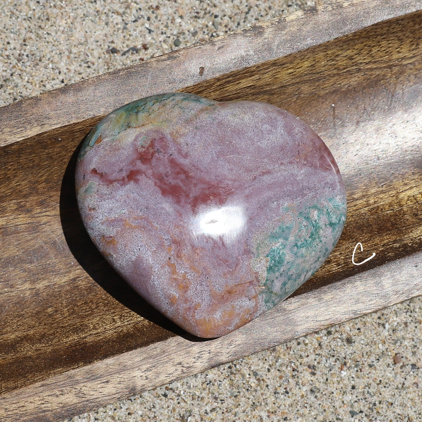 Ocean Jasper Large Heart