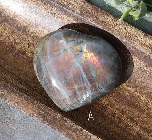 Sunset Labradorite Large Heart