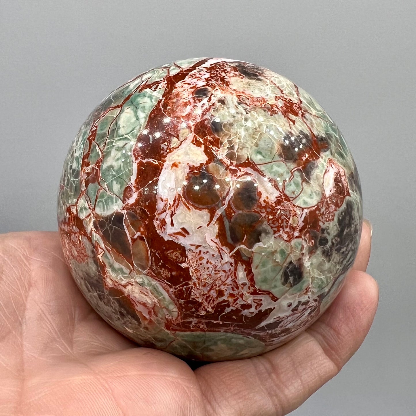 Money/Coin Agate Sphere - The Fortune Stone