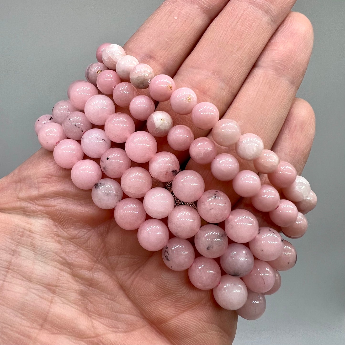 Pink Opal Bracelet - Love, Inner Peace, Compassion, Self Healing, Anxiety, Fear