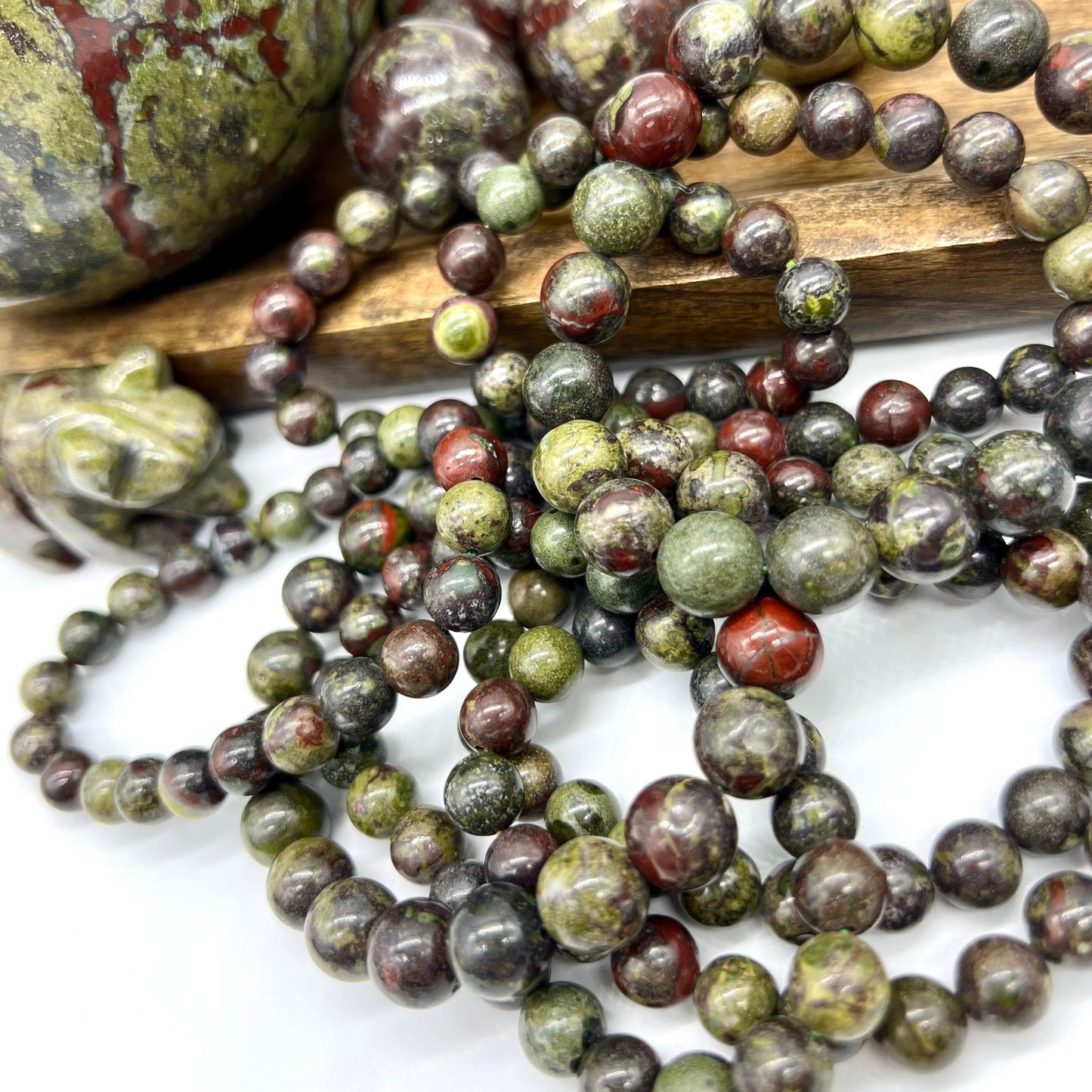Dragon Bloodstone Bracelet - Courage, Creativity, Balance, Fertility