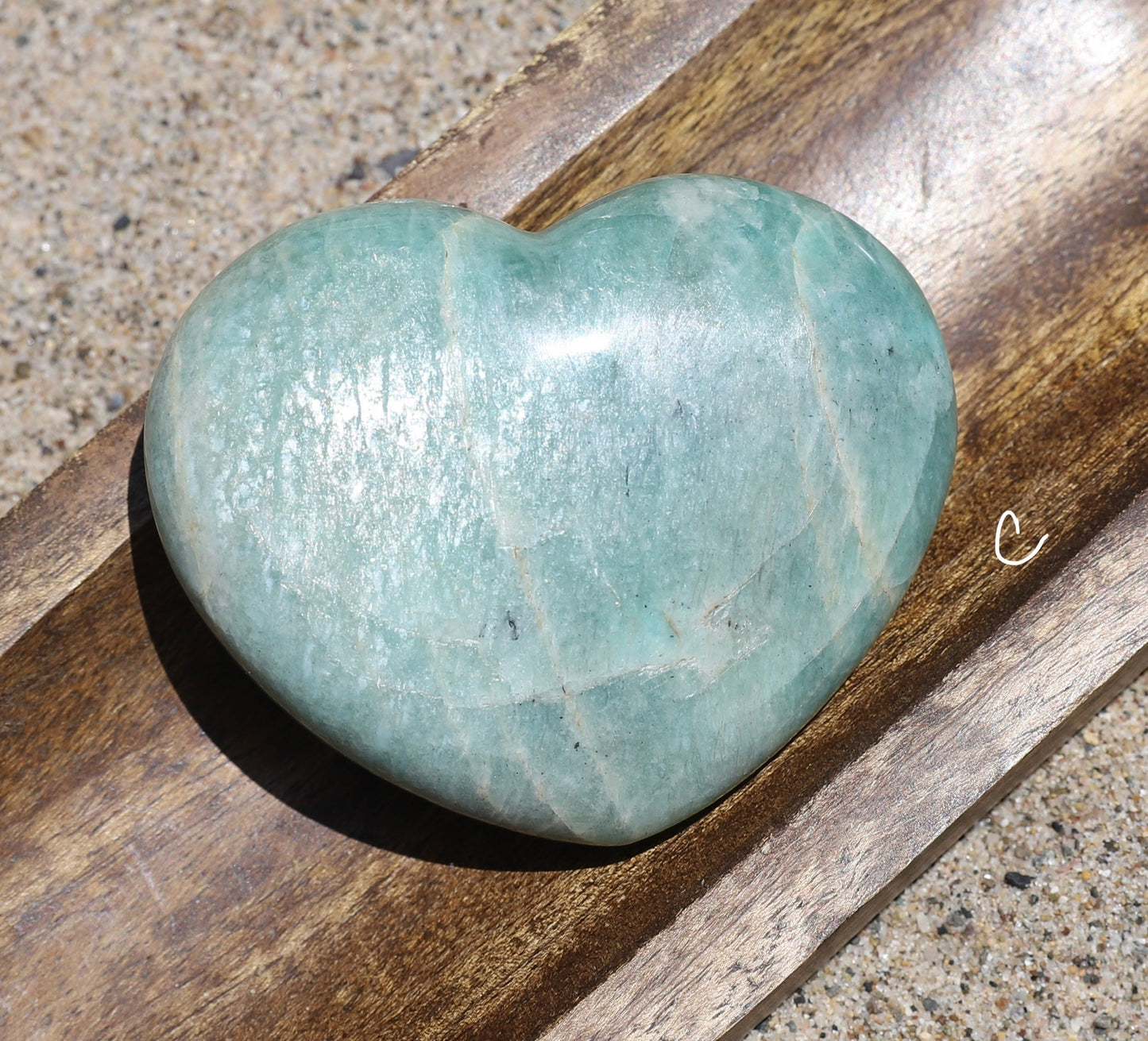 Amazonite Large Heart