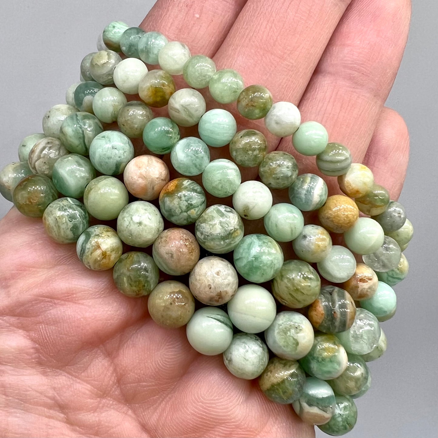 Green Opal Bracelet - Clarity, Love, Anxiety, Patience, Trauma, Stress