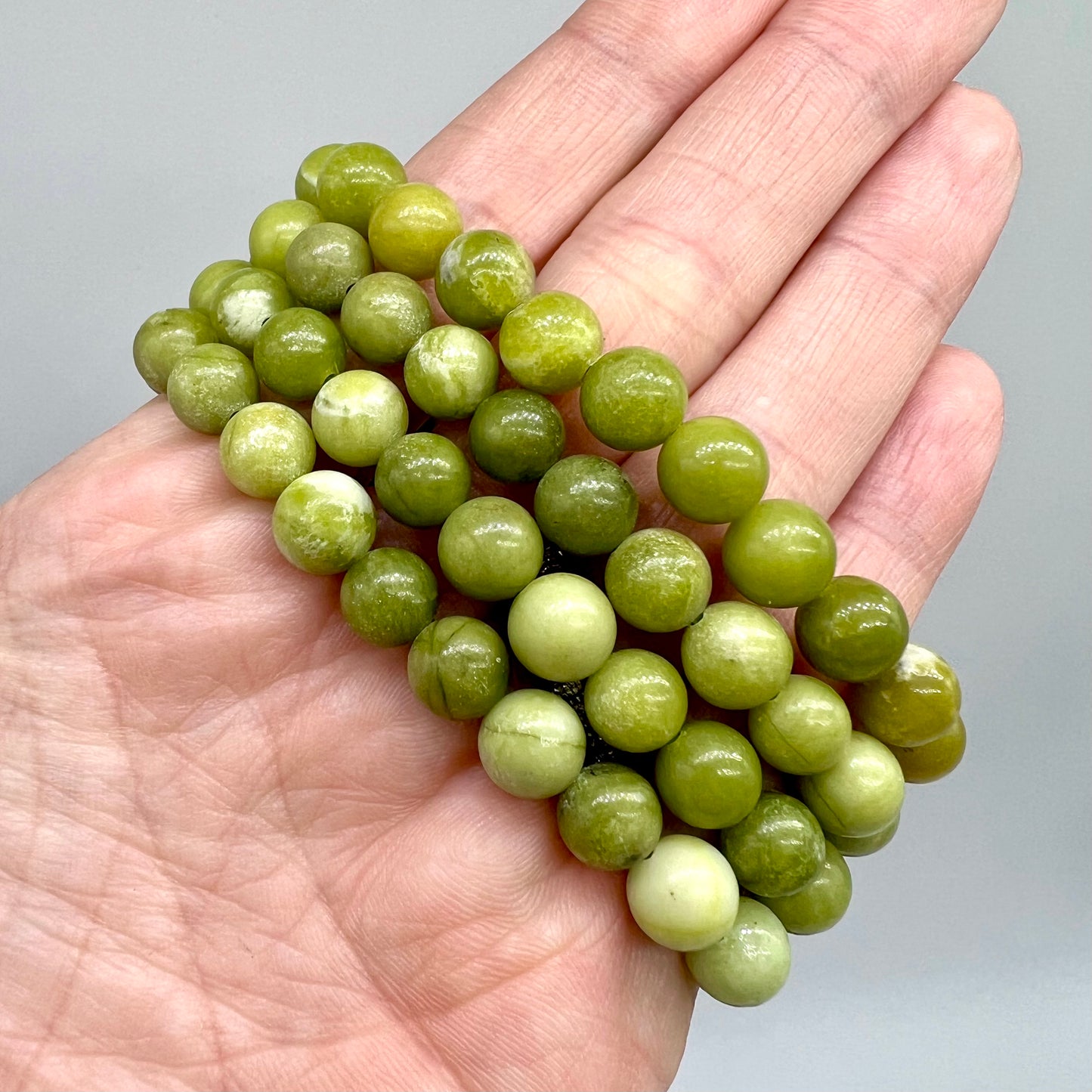 Lemon Jade Bracelet - Emotional Balance, Dreams, Good Luck, Soothing, Anxiety, Stress