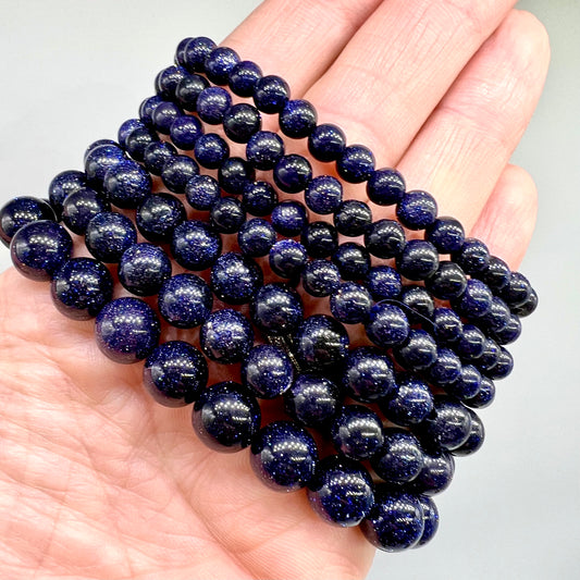 Blue Sandstone Bracelet - Success, Luck, Confidence, Motivation