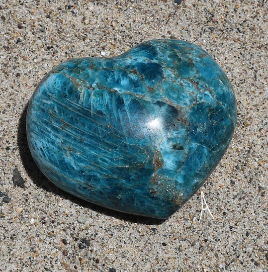 Blue Apatite Large Heart