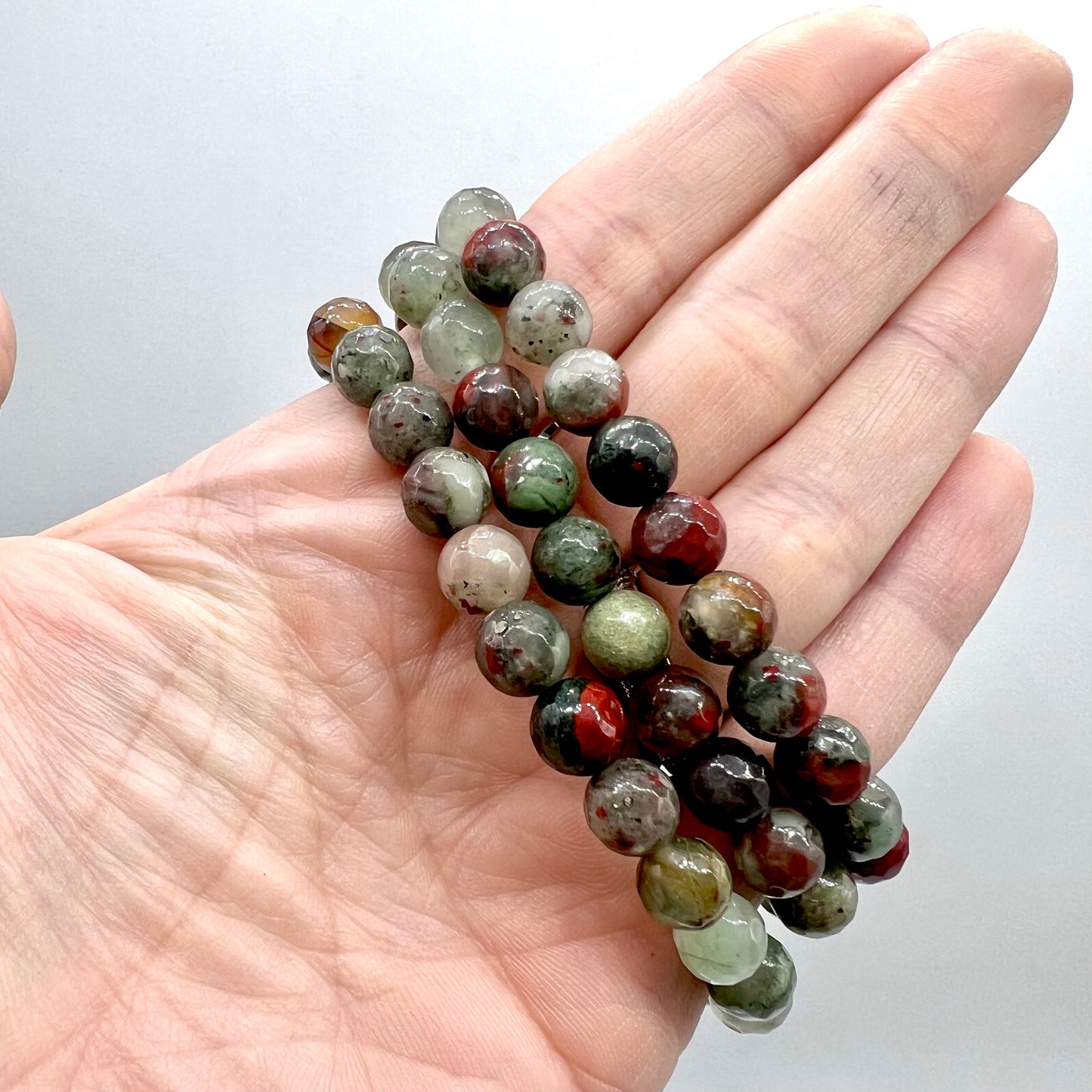 African Bloodstone Bracelet - Courage, Motivation, Good Fortune, Intuition