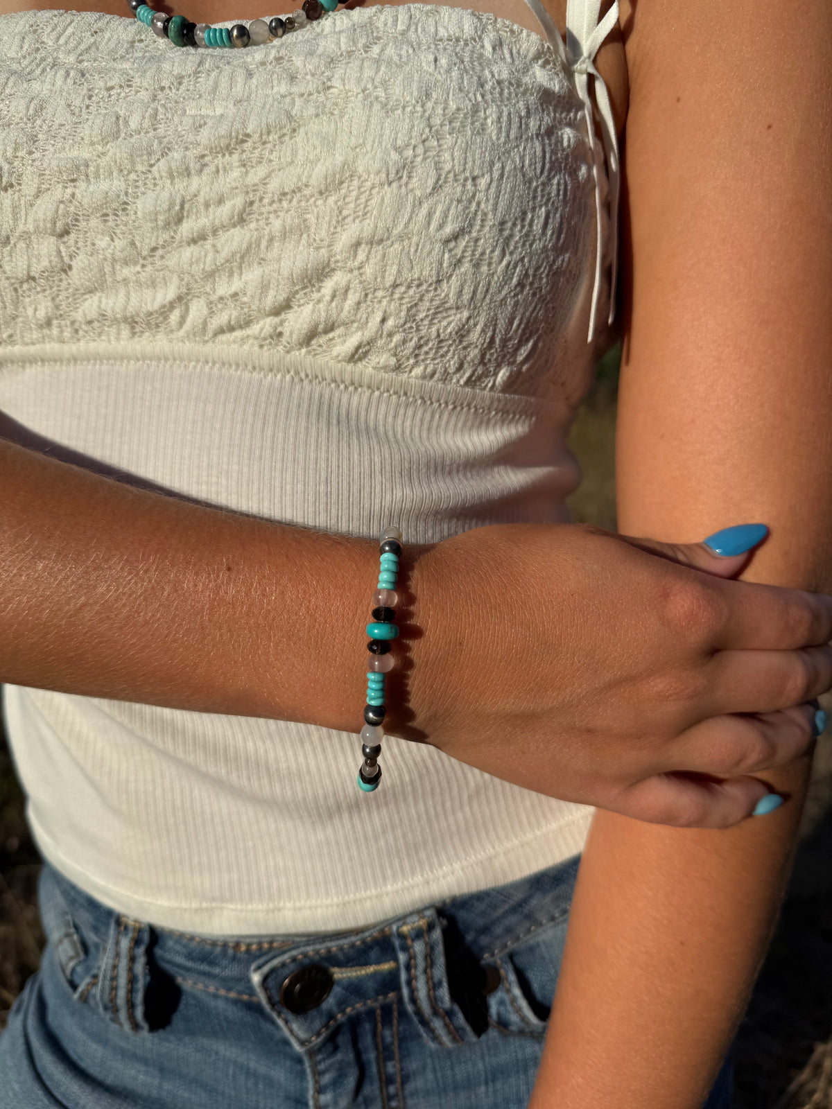 Montana Agate, Kingman Turquoise & Gemstone Three-Piece Jewelry Set | Montana Collection
