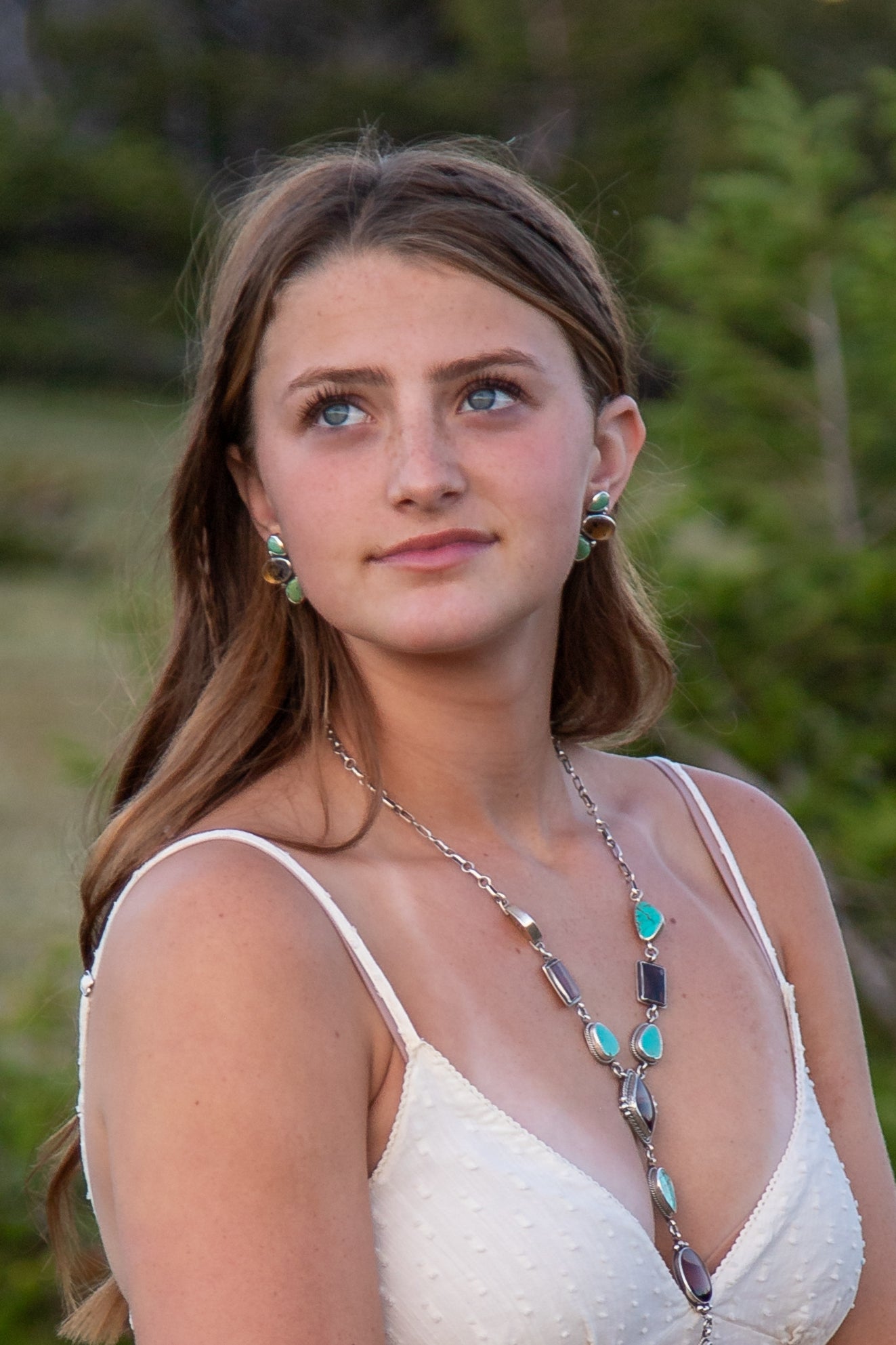 Montana Agate & Kingman Turquoise Post Earrings | Montana Collection