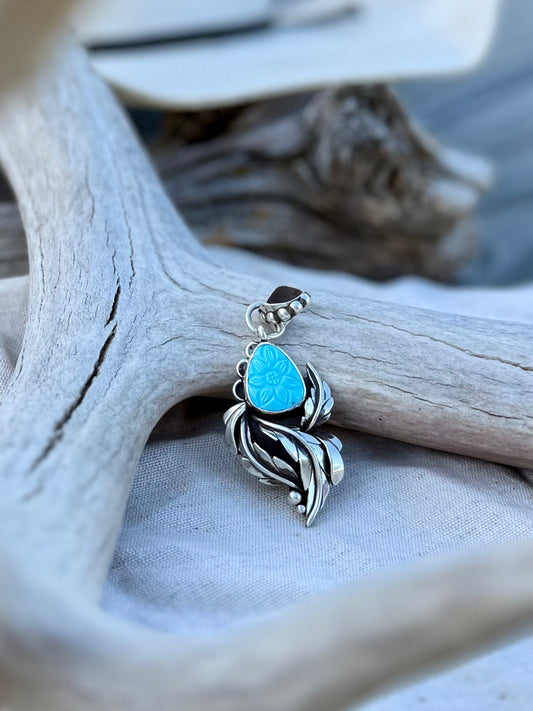 Close-up of Persian turquoise showing bright blue color and natural surface