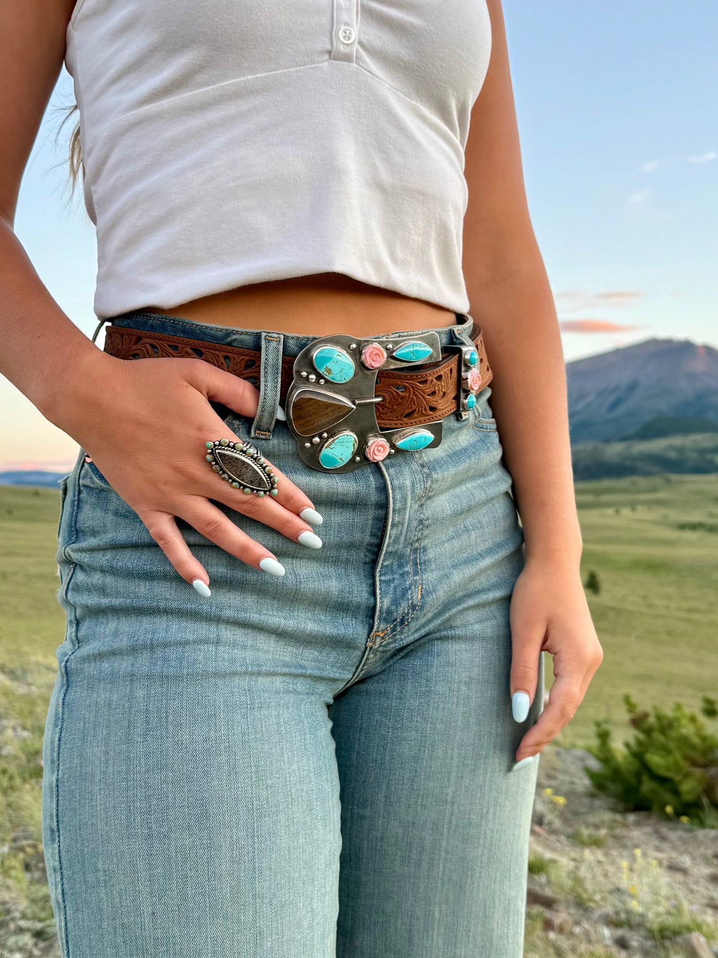 Montana Agate & Kingman Turquoise Statement Ring | Montana Collection