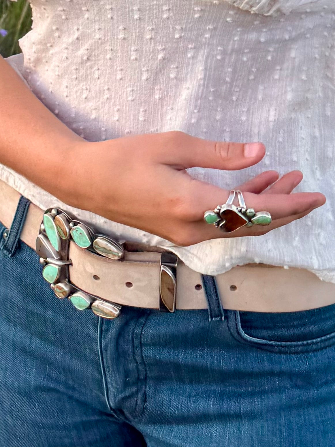 Montana Agate & Kingman Turquoise Split Shank Ring | Montana Collection