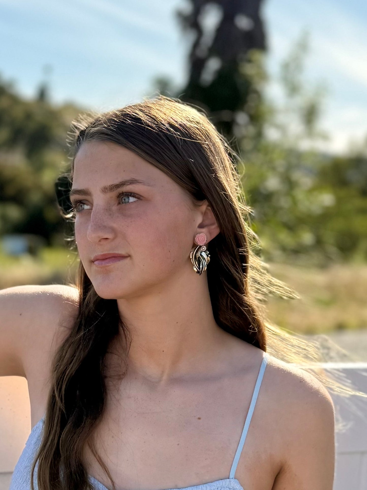 Pink Conch Boho Earring Jackets – Convertible Sterling Silver Statement Earrings