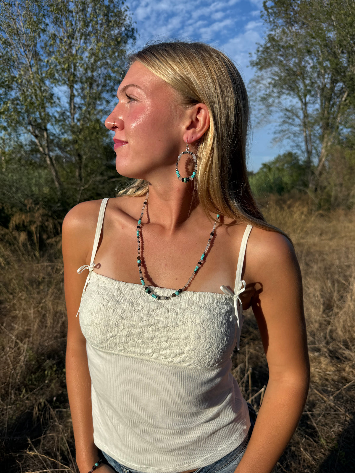 Montana Agate, Kingman Turquoise & Gemstone Three-Piece Jewelry Set | Montana Collection