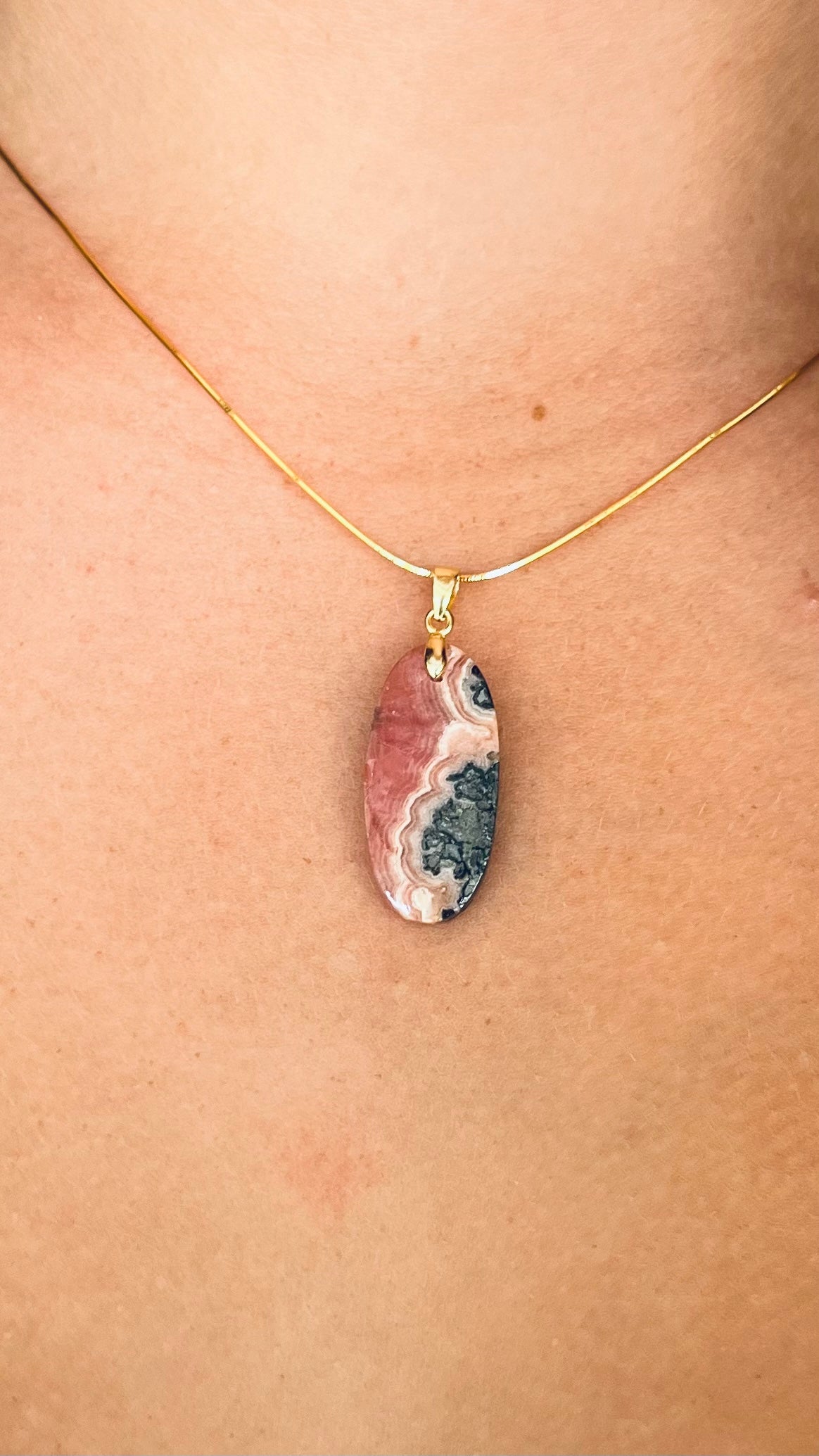 Rhodochrosite Necklace - Sister Best Friend