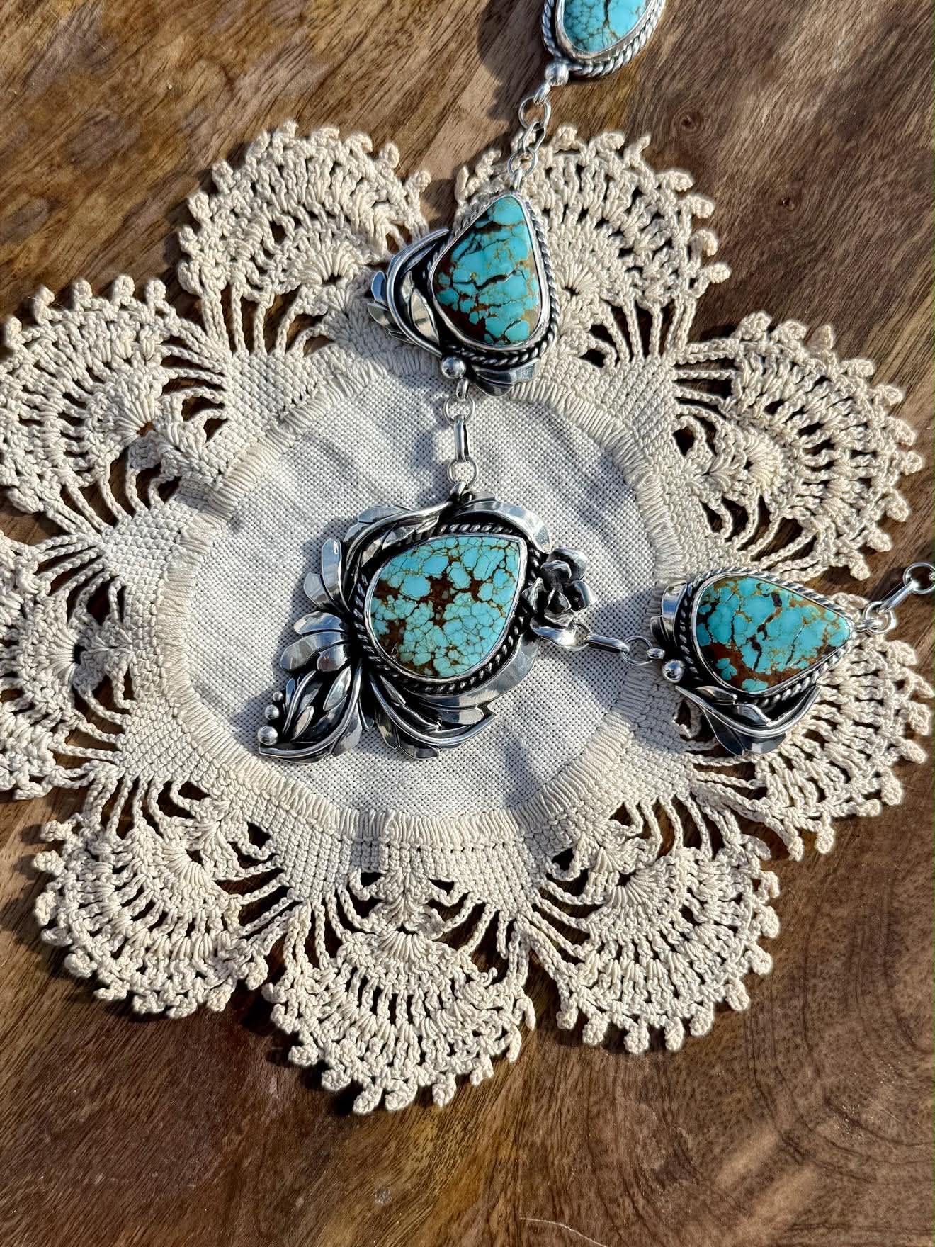 Custom Mine #8 Turquoise Bridal Lariat Back Piece – Ellen