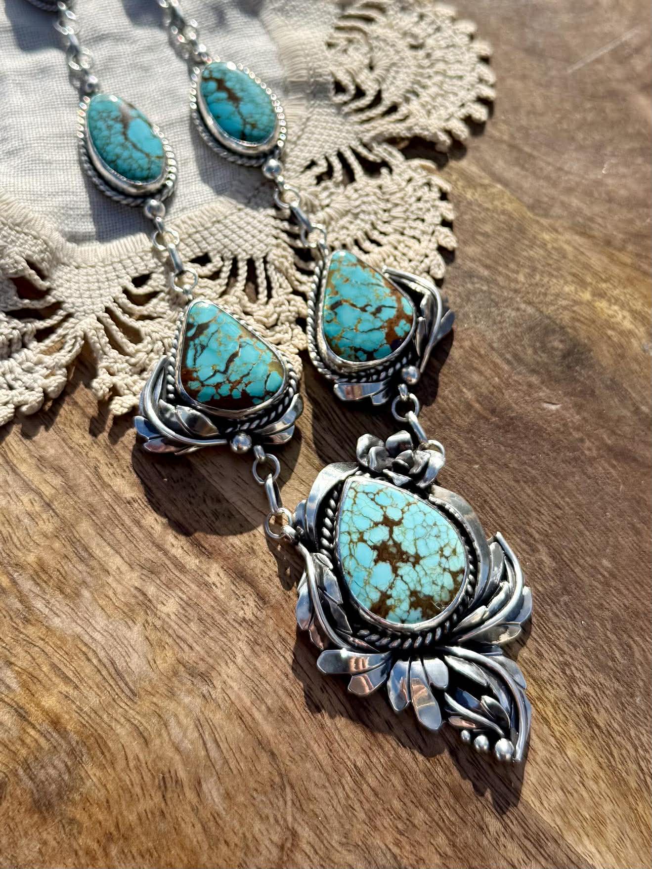Custom Mine #8 Turquoise Bridal Lariat Back Piece – Ellen