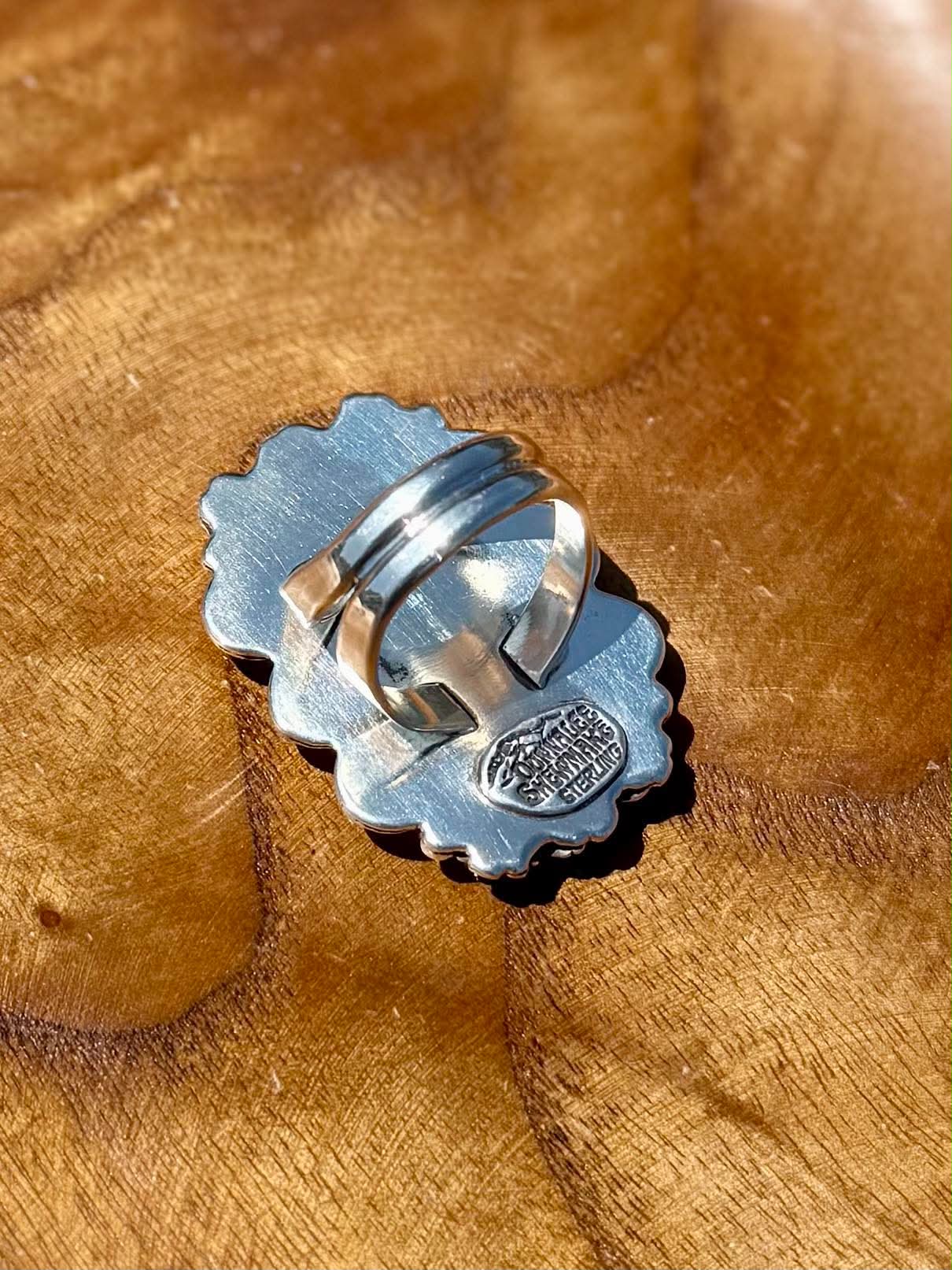 Dry Creek Turquoise Statement Ring – Sterling Silver | One of a Kind - Custom Lodi